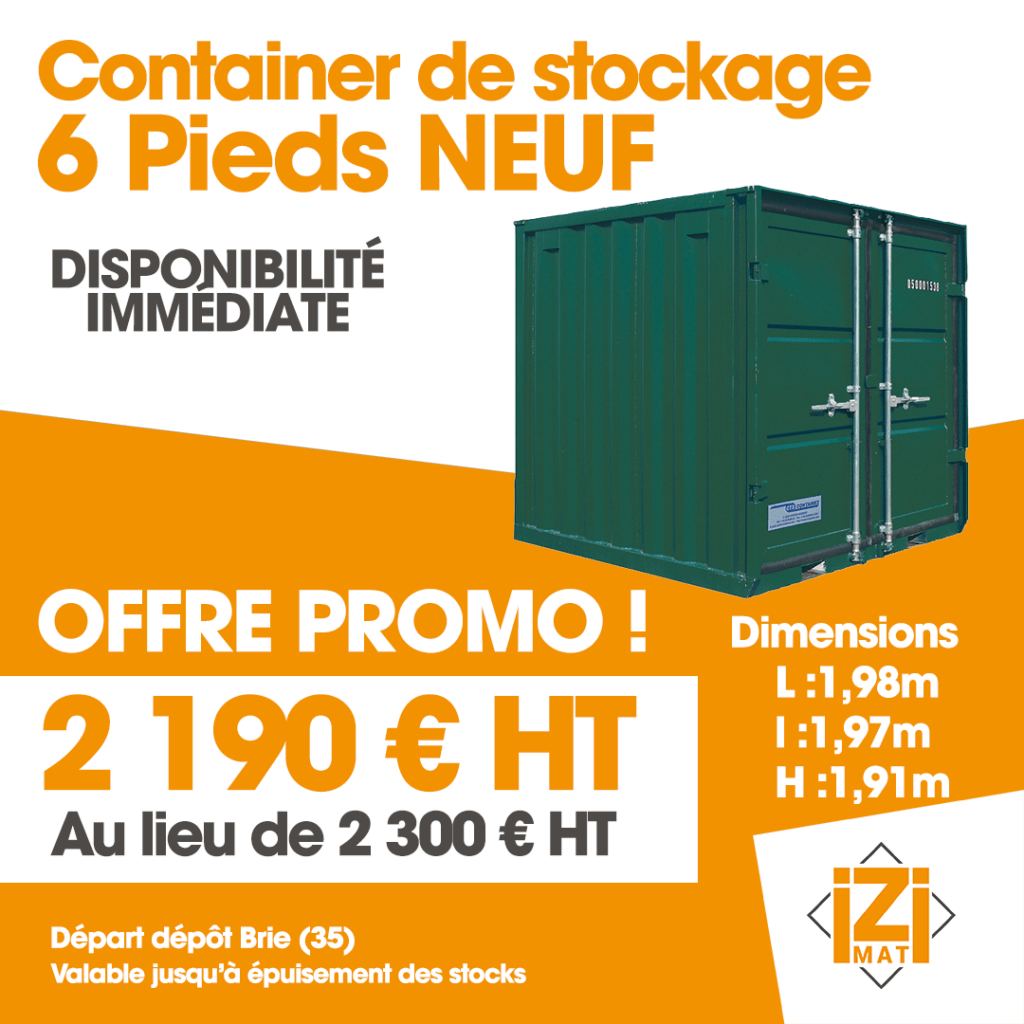 izimat offre container 6 pieds