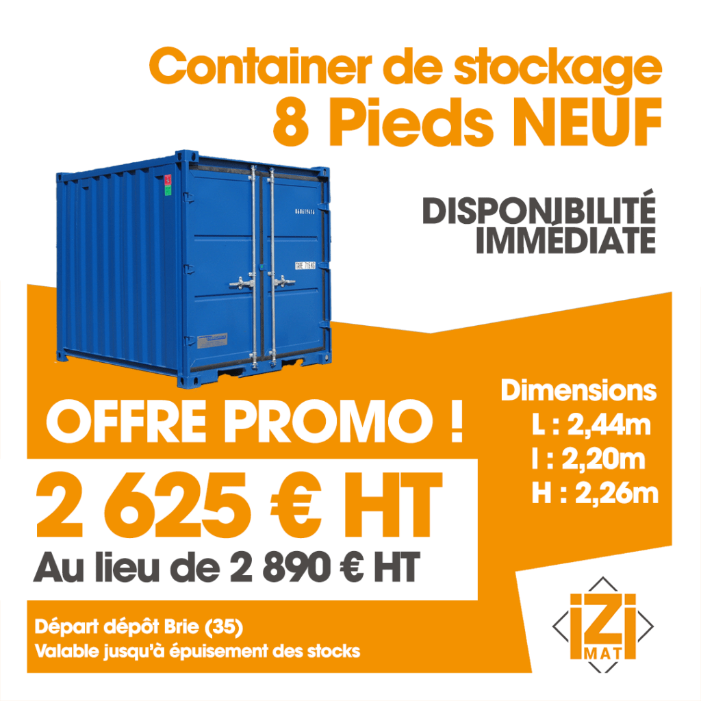 izimat offre container 8 pieds